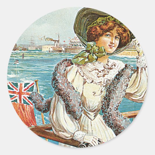 Südsee und Portsmouth Runder Aufkleber (Vorderseite)