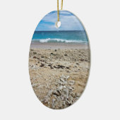 Südseeinsel-Strand, Fidschi Keramikornament (Links)