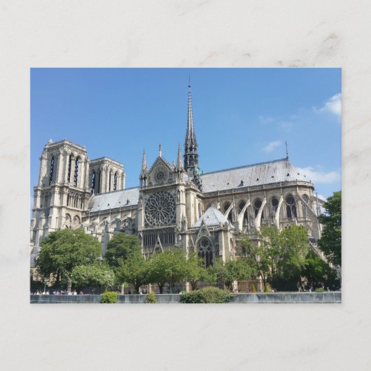 Südseite der Kathedrale Notre Dame Paris Postkarte (Vorderseite)