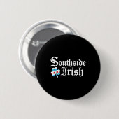 Südseite Irisches Chicago Grün St. Patricks Day Button (Vorne & Hinten)