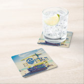 Südstrand des Leibwächter-Turm-|, Miami, Florida Rechteckiger Pappuntersetzer (Vor Ort)