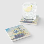 Südstrand des Leibwächter-Turm-|, Miami, Florida Steinuntersetzer (Seitenansicht)