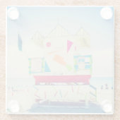 Südstrand des Leibwächter-Turm-|, Miami Glasuntersetzer (Rückseite)