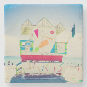 Südstrand des Leibwächter-Turm- , Miami Steinuntersetzer