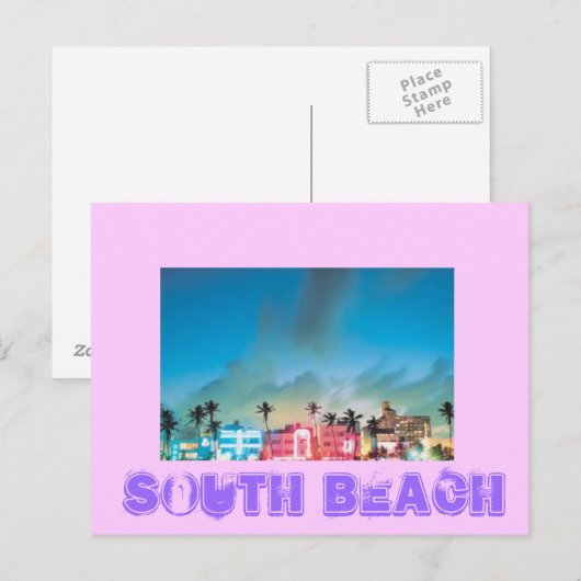 SÜDSTRAND, Florida Postkarte (Vorne/Hinten)
