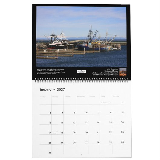 Südstrand landschaftliches Windermere 2013 Kalender (Jan 2027)