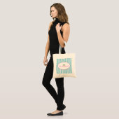 Südstrand-Miami" Aqua/FusciaTote Tasche (Vorderseite (Model))