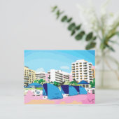 SÜDSTRAND, MIAMI, FLORIDA Cool Postkarte (Stehend Vorderseite)