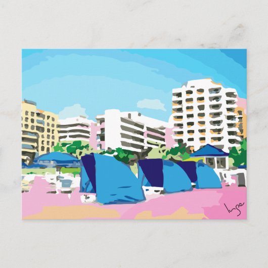 SÜDSTRAND, MIAMI, FLORIDA Cool Postkarte (Vorderseite)