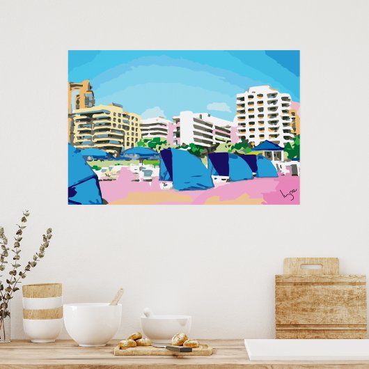 SÜDSTRAND, MIAMI, FLORIDA POSTER (Küche)