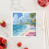 Südstrand Miami Florida Serviette (Beispiel)