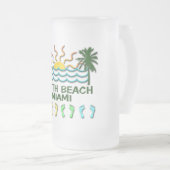 Südstrand Miami Mattglas Bierglas (VorderseiteRechts)