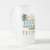 Südstrand Miami Mattglas Bierglas (Vorderseite Links)