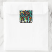 SÜDSTRAND SATIVA QUADRATISCHER AUFKLEBER (Tasche)