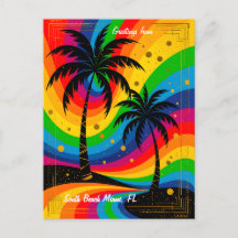 [Südstrand Stimmung] Farbige Retro Palmen