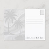[Südstrand Stimmung] Farbige Retro Palmen Postkarte (Rückseite)