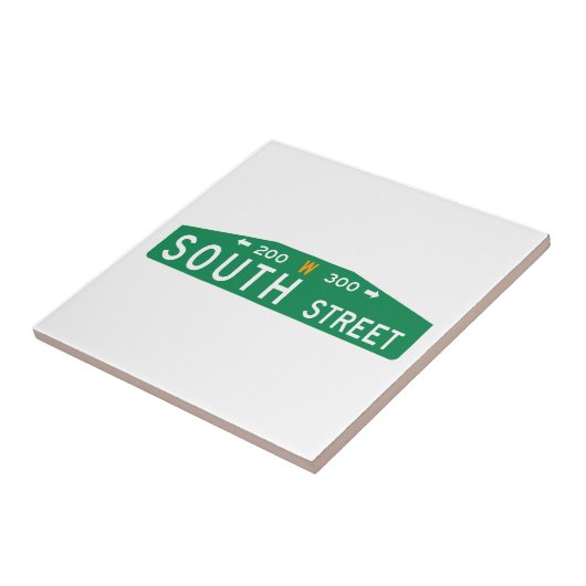 Südstraße, Philadelphia, PA-Straßenschild Fliese (Seite)