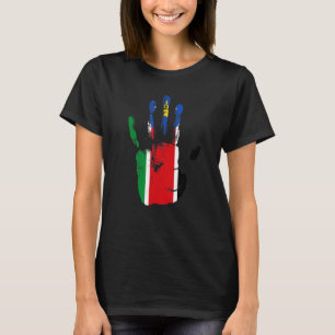 Südsudan Fahne Hand Männer Frauen Kinder T-Shirt