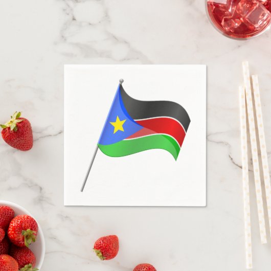Südsudan Flag Papier Napkins Serviette (Beispiel)