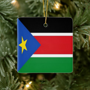 SÜDSUDAN-Flagge, Afrika, Keramikornament