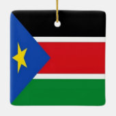 SÜDSUDAN-Flagge, Afrika, Keramikornament (Rückseite)