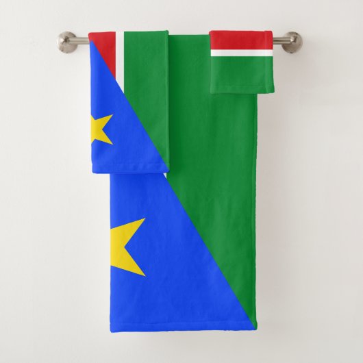 Südsudan-Flagge Badhandtuch Set (Insitu)