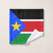 Südsudan-Flagge Badhandtuch Set (Waschlappen)