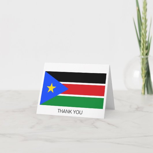 Südsudan-Flagge Dankeskarte (Vorderseite)