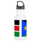 Südsudan-Flagge Edelstahlflasche (Rückseite)