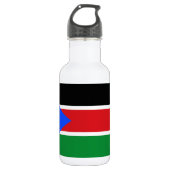 Südsudan-Flagge Edelstahlflasche (Vorderseite)