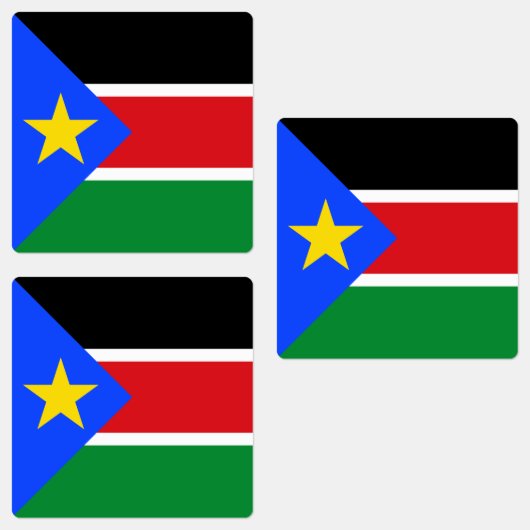 Südsudan-Flagge Etiketten (Gruppe)