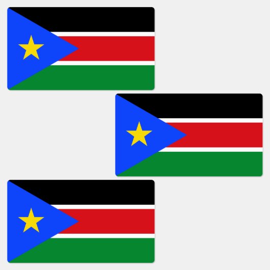 Südsudan-Flagge Etiketten (Gruppe)