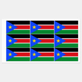 Südsudan-Flagge Etiketten (Blatt)