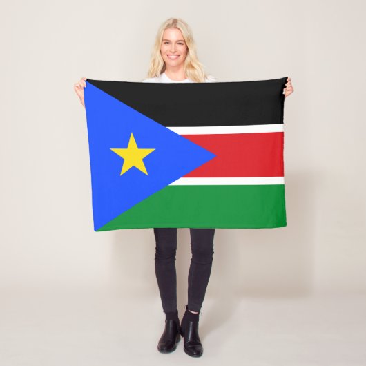 Südsudan-Flagge Fleecedecke (Beispiel)