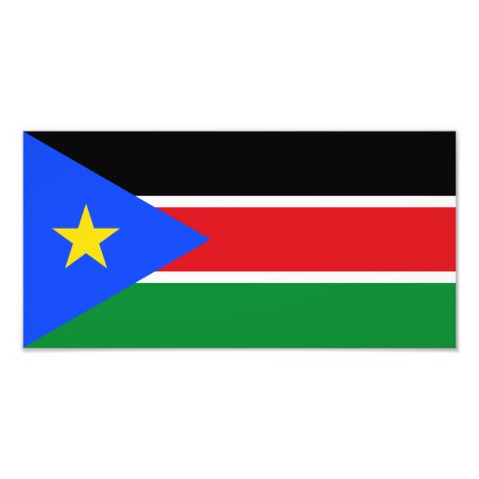 Südsudan-Flagge Fotodruck (Vorne)