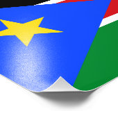 Südsudan-Flagge Fotodruck (Ecke)