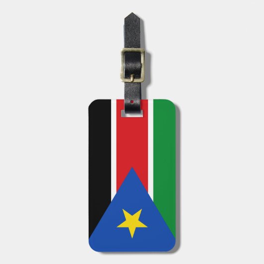 Südsudan-Flagge Gepäckanhänger (Vorderseite vertikal)