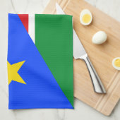 Südsudan-Flagge Geschirrtuch (Viertel Falte)