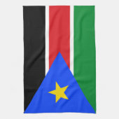Südsudan-Flagge Geschirrtuch (Vertikal)