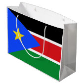 Südsudan-Flagge Große Geschenktüte (Rückseite Schrägansicht)