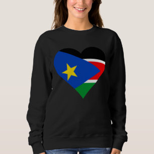 Südsudan-Flagge Herz Südsudan Liebe Südsudan Sweatshirt