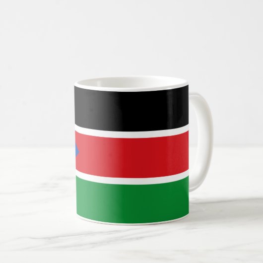 Südsudan-Flagge Kaffeetasse (VorderseiteRechts)