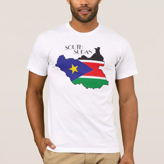 Südsudan Flagge-Karte Shirt (Vorderseite)