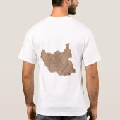 Südsudan-Flagge + Karte + Text-T - Shirt (Rückseite)