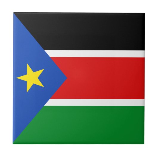 Südsudan-Flagge Keramikfliese (Vorderseite)