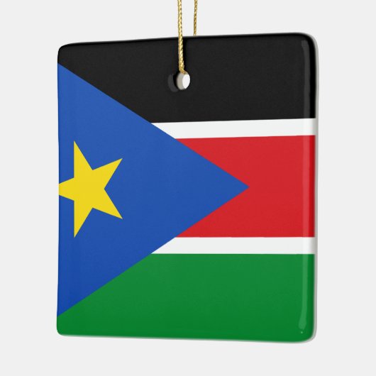 Südsudan-Flagge Keramikornament (Links)