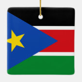 Südsudan-Flagge Keramikornament (Rückseite)