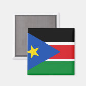 Südsudan-Flagge Magnet (Vorderseite/Rückseite)