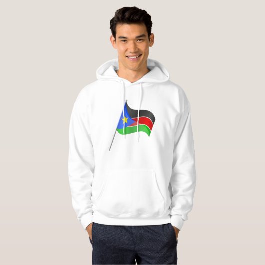 Südsudan-Flagge Mens Hoodie (Vorne ganz)
