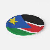 Südsudan-Flagge Pappteller (Schrägansicht)